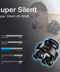 Hyako F1 4-Heads Handheld Electric Deep Tissue Body Massager Portable Orbital Professional Muscle Massager Tool For Easing Shoulder And Back Tension And Chiropractic Tool For Myofascial Release