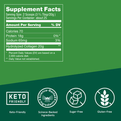 Bulletproof Unflavored Collagen Protein Powder, 18G Protein, 17.6 Oz, Grass Fed Collagen Peptides And Amino Acids Gut Health Collagen Protein, Unflavored, 14 Oz, 2 Billion Cfu Probiotic