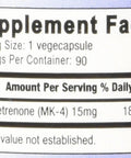 Relentless Improvement Vitamin K2 Mk4 Vegan Naturally