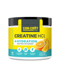CON-CRET Creatine HCl + Hydration | Electrolyte Powder Tub | Citrus Mango | Sugar Free Electrolytes | Rehydration Formula w Potassium Sodium Zinc Magnesium to Hydrate & Recover (40 serv)