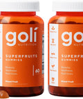 Goli Nutritional Supplement Superfruits Beauty Gummy Vitamin - 120 Count - Collagen-Promoting Ingredients - Mixed Fruit Vegan Plant-Based Non-Gmo Gluten & Gelatin