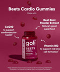 Goli Nutritional Supplement Beets Cardio Gummy - 60 Count - 100Mg Coq10 & Beet Root Extract - Gluten- Vegan Non-Gmo And Gelatin-. Nature'S Great Superfood.