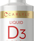 Carlyle Liquid Vitamin D3 | 2000 IU | 2 oz | Vegetarian Non-GMO and Gluten Formula | 50mcg | Vitamin D Liquid Drops for Adults
