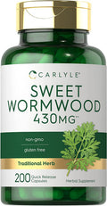 Carlyle Sweet Wormwood 430 mg | 200 Capsules | Non-GMO & Gluten Free