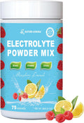 Electrolytes Powder No Sugar, Keto Hydration Electrolyte Drink Mix Supplement For Energy, Muscle Function - Enhanced With Himalayan Salt +Bcaas +Vitamins, Non-Gmo (Raspberry Lemonade, 75 Servings)