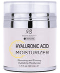 Radha Beauty Hyaluronic Moisturizer Miracle Cream for Face with Hyaluronic Acid Vitamin E Green Tea with Aloe. Night and Day Moisturizing Cream 1.7 fl oz.