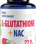 Hepatica L-Glutathione + Nac (N Acetyl Cysteine) 255Mg 90 Vegan Capsules, 3Rd Party Lab Tested, High Strength Supplement, Gluten And Gmo