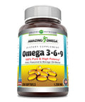 Amazing Omega 3.6.9 Supplement | Unflavored | 1200 Mg Per Serving | 250 Softgels | Non-Gmo | Gluten-Free | Made In Usa