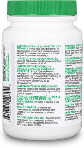 Organika Lion'S Mane - Ultra Strength Organic Mushroom Extract - 2800Mg - Nootrophic, Natural Support For Memory, Mood, Neuroprotection And Cognition - 120Vcaps, 120 Day Supply