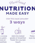 Kos Organic Acai Juice Powder - Usda Certified Organic, Plant Based Superfood Antioxidants, Superberry From Brazil, Great For Smoothies And Bowls, 0G Sugar, Vegan, Gluten-, Non-Gmo - 120 Servings