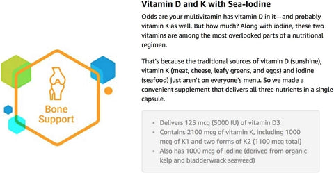 Life Extension Vitamins D and K with SeaIodine 90 Capsules