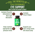 Peak Performance Eye Vitamins - Top Eye Support Supplement For Computer Users With Lutein, Zeaxanthin, Astaxanthin, Carotenoids