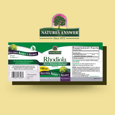 Nature'S Answer Rhodiola Root 100mg 60-Capsules | Adaptogen That Promotes Strength Energy Stamina Endurance and Mental Clarity | Gluten- Non-GMO Vegan | Single Count