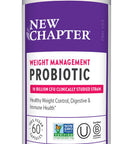 New Chapter Weight Management Probiotic - 60 ct (2 Month Supply), Probiotics for Men & Women with Prebiotics and Probiotics + 100% Vegan + Soy Free + Non-GMO