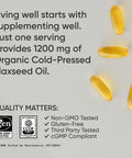 Sports Research Extra Strength Flaxseed Oil Softgels 1242Mg - Plant Based Omega-3 Fish Oil Alternative For Women & Men - Non-Gmo Verified, Soy & Gluten (200 Count)