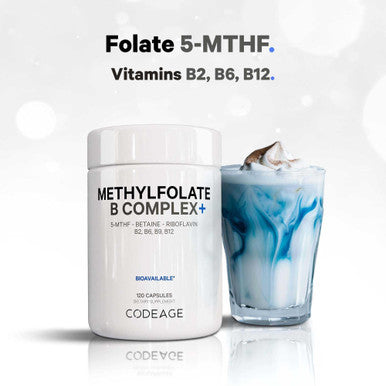 Codeage Methylfolate B Complex Supplements - 5 MTHF, Methylcobalamin 1000mcg Methylated Vitamin B12, Riboflavin, , Vitamins B6, Methylation Cycle MTHFR - 2 Months - 120 Capsules