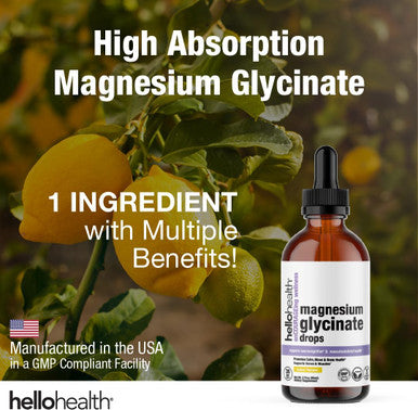 Magnesium Glycinate Liquid Magnesium Supplement Women, Men & Kids - Magnesium Bisglycinate 100 Mg For Natural Calm, Muscle Recovery & Joint Support - Magnesium Liquid Vitamins (30 Days) - Lemon Flavor