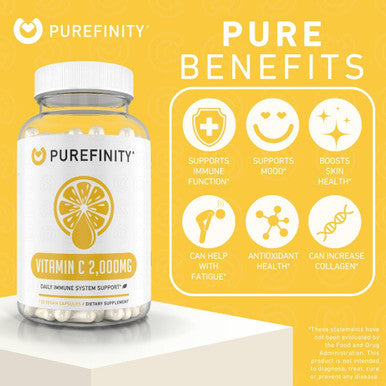 Vitamin C 2000Mg Capsules ÃƒÂ¢Ã¢â€šÂ¬Ã¢â‚¬Å“ Double Strength, High Absorption Supplement, Powerful Antioxidant Properties, 120 Capsules (1 Month Supply)