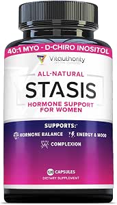 Vitauthority Womens Hormone Balance Supplement 401 MyoInositol and DChiro Inositol Blend with DIM for Hormone Balance for Women Womens Health Vitamin for Skin Energy and Cycle Support (1 Month)