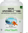 Maxi Health Liposomal Vitamin C - Liposomal VIT C - 1000mg Tablets with Digestive Blend - Highly Absorbable High Dose VitaminC - Non GMO Kosher Vegetarian Doctor-Formulated Immune Support Supplement (90 Count)