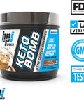 BPI Sports Keto Bomb - Supports Energy, Hydration, and Fat Loss - MCT and Electrolytes - Sugar-Free with Calcium - Caramel Macchiato, 18 Servings