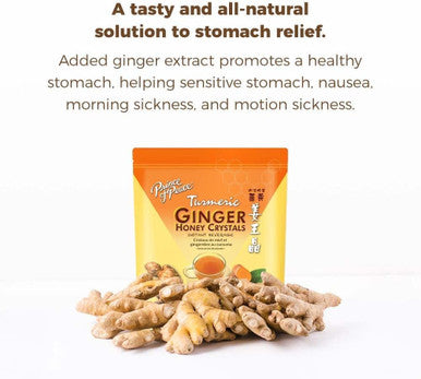 Prince Of Peace Instant Ginger Honey Crystals With Turmeric Value Pack 60 Sachets Instant Hot Or Cold Beverage Easy To Brew Caffeine And Gluten Real Ginger 38Oz (1080G)