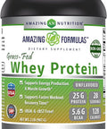 Amazing Nutrition Formulas Grass FED Whey Protein (Non-GMO Gluten ) -Made with Natural Sweetener and Flavor - rBGH & RBST -Supports Energy Production & Muscle Growth (Unflavored 2 Lb)