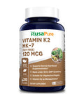 NusaPure Vitamin K2 MK7 120 mcg 200 Veggie Caps (Non-GMO, Vegan & )