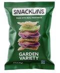 SNACKLINS Plant Based Crisps SEA SALT & VINEGAR - Gluten Free, Grain Free, 100% Kosher, Vegan Healthy Snacks, Crunchy Puffed Snack, Only 100 Calories Per Bag - .9oz (Case of 12)