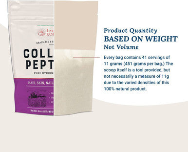 Collagen Peptides Powder - Hair, Skin, Nail, and Joint Support - Type I & III Grass-Fed Collagen Powder for Women and Men - Naturally-Sourced Hydrolyzed Collagen Powder - 41 Servings - 16oz