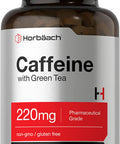 Caffeine Pills 200mg | with Green Tea | 300 Tablets | Vegetarian, Non-GMO & Gluten Free | by Horbaach