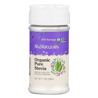 Nunaturals Organic Pure Stevia Extract | 100% Stevia No Fillers | Keto Sugar- Powdered Sweetener | Plant-Based Sugar Substitute | No Erythritol | Over 800 Servings | 1 oz