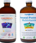 Liquidhealth Children's Complete Multivitamin & Women's Prenatal/Postnatal Liquid Multivitamin for Before During & After Pregnancy - Immune Support Overall Health & Wellness for Moms & Kids