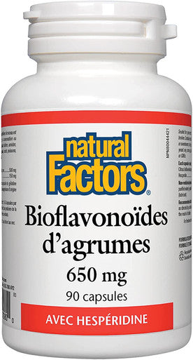 Natural Factors Citrus Bioflavonoids 650mg Support for The Bodys Use of Vitamin C 90 Capsules