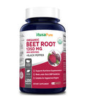 NusaPure Beet Root 1,350 mg 200 Organic Tablets (Vegetarian, USDA, Non-GMO & Gluten-Free) with Black