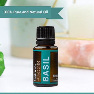 Natures Fusions Basil Essential Oil for 100% Pure 15ml