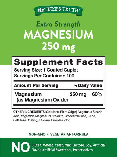 Nature's Truth Magnesium 250 mg 100 Tablets