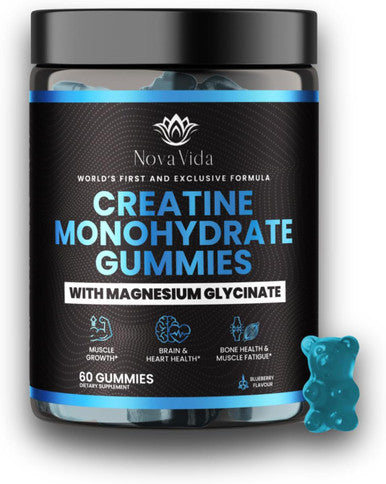 Creatine Monohydrate Gummies With Magnesium Glycinate, L-Arginine, Bcaa, Zinc & Beta-Alanine- Creatine Monohydrate Preworkout Gummies Glycinate Creatine Monohydrate Gummies For Men & Women