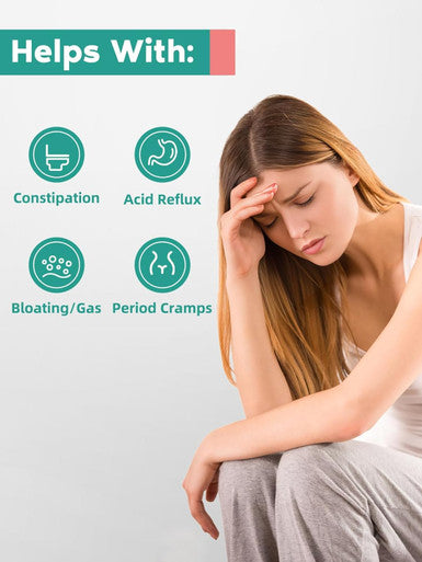 Gastrointestinal Relief Massager For Constipation, Bloating, Gas, Acid Reflux, Heartburn Relief For Women & Men, Stool Softener Abdominal Massager With Dynamic Kneading & Heating, Rechargeable Battery