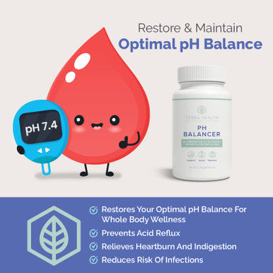 Terra Health Essentials Ph Balancer | Restore Optimal Ph Balance | Maintain Stomach Acid Balance (1 Bottle, 30 Capsules)