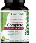 EMERALD LABS Complete Premium Multi Multivitamin for Digestive and Immune Support with Vitamin C as PureWayC B Vitamin Complex Albion Chelated Zinc and More 60 Vegetable Capsules (30Day Supply)