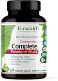 EMERALD LABS Complete Premium Multi Multivitamin for Digestive and Immune Support with Vitamin C as PureWayC B Vitamin Complex Albion Chelated Zinc and More 60 Vegetable Capsules (30Day Supply)
