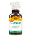 Country Life L-Lysine 1000Mg With B-6 Supports Immune Health Promotes Collagen Renewal In Lips And Mouth 250-Count Certified Gluten Free Certified Vegan