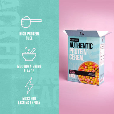 Authentic High Protein Cereal Fruity Citrus Splash Flavor 21g Protein Low Sugar Low Carb Gluten Cereal Healthy Breakfast and Snack Cereal 4 Servings