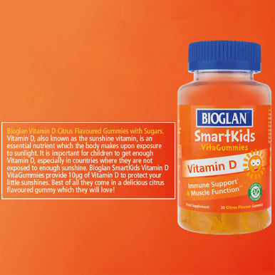 Bioglan SmartKids Vitamin D | Immune Support | 30 Gummies