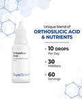 Supersmart Orthosilicic Acid New Formula Silicon Supplement Complex with Minerals Vitamins Boron Hair Skin Nails Vitamins Bone Joint Health NonGMO Gluten Free 30 ml