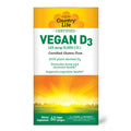 Country Life Vegan D3 5000 Iu 60 Softgels Certified Gluten Free Certified Vegan