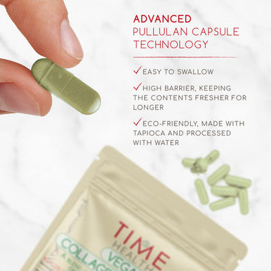 Vegan Collagen Complex | with Ceramides, Acerola Cherry, MSM, Spirulina, Bamboo, Lysine, Glycine, Proline, Biotin | UK Made | Zero Additives | GMP Standards (120 Count (Pack of 1))
