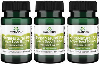 Swanson Meganatural-Bp Grape Seed Extract 300 Milligrams 30 Capsules (3 Pack)