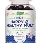 Nature's Way Happy & Healthy Multivitamin for Kids with Vitamin C, Zinc and Elderberry, 60 Gummies